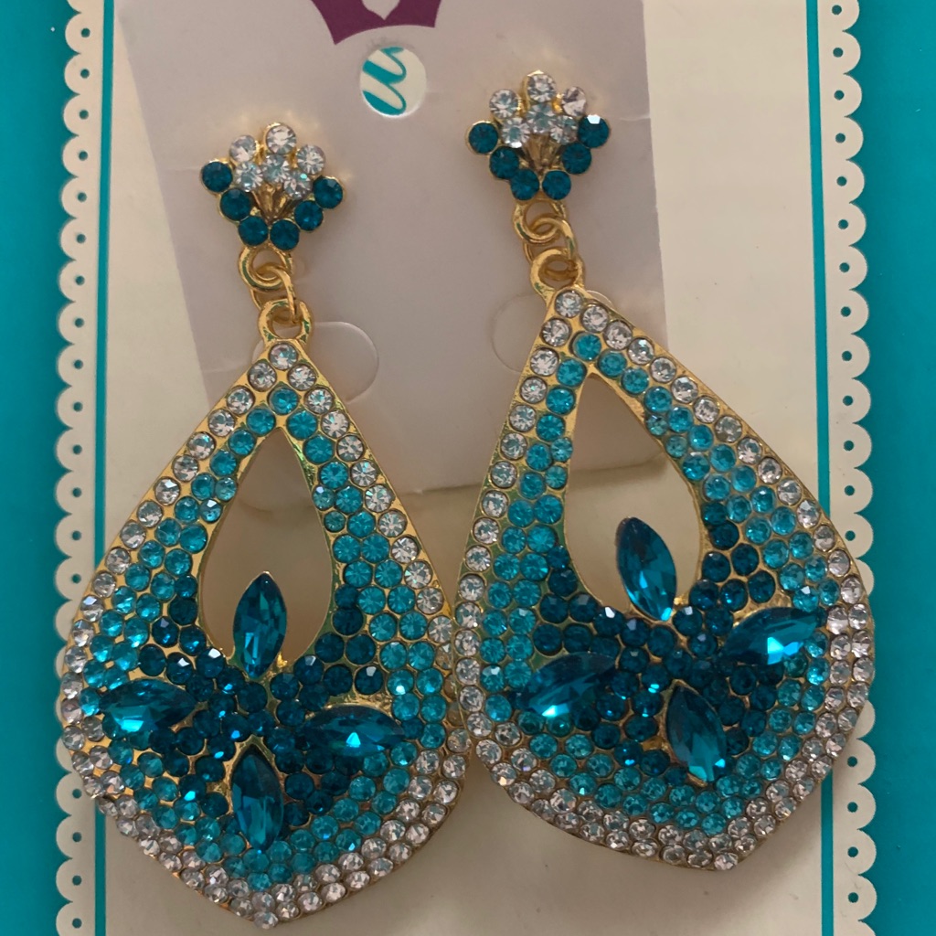 Turquoise Earrings Pageant Pierced